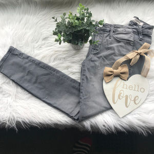 Athleta Sculptek Jeans Gray Mid Rise Skinny Jeans 2P 2 Petite